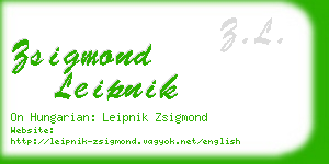 zsigmond leipnik business card